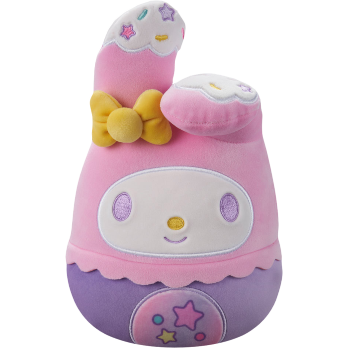 My Melody Squishmallow with sprinkle dipped ears and purple base