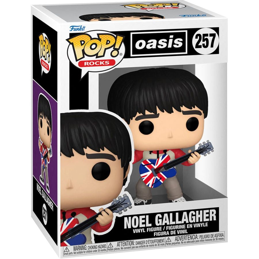 Funko Pop! Rock Figure of Noel Gallagher in packaging. Oasis Noel Gallagher Pop! Vinyl.