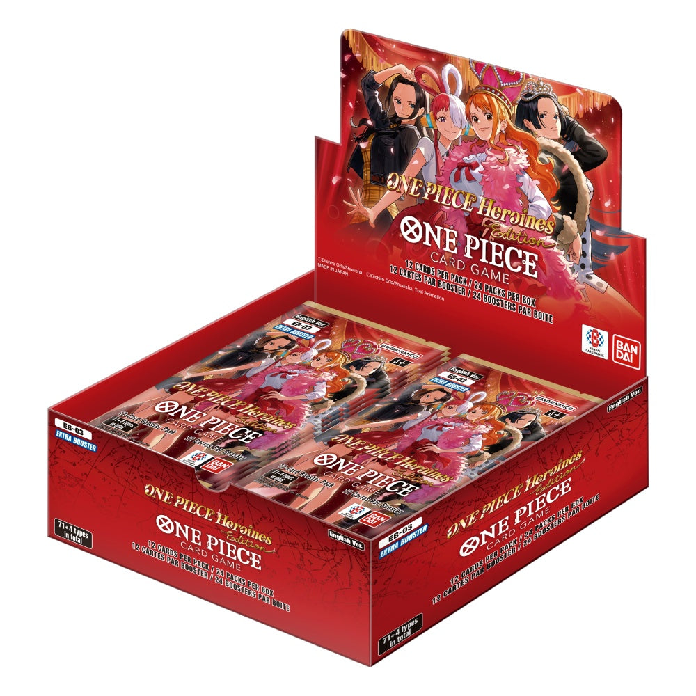 One Piece card game box with character images on a white background