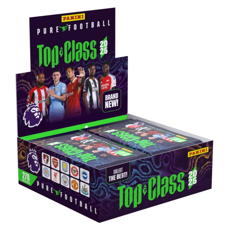 soccer cards booster box PANINI Top Class 2025 Premier League Soccer Trading Cards Booster Box