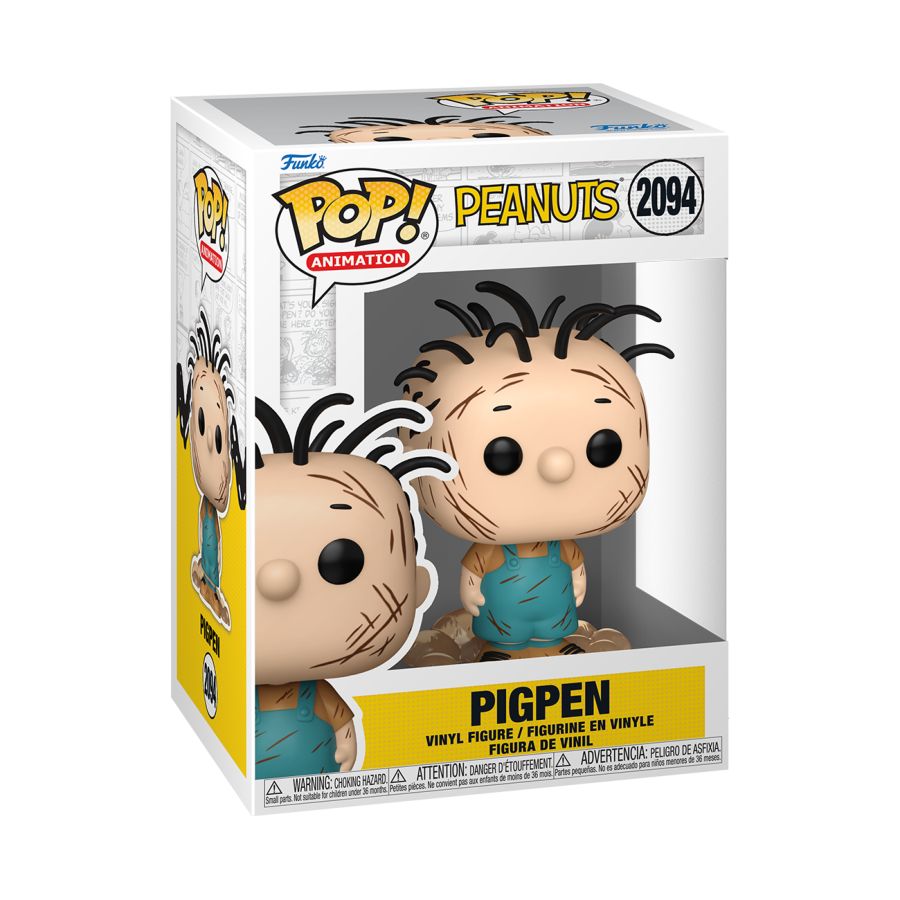 Funko Pop! vinyl figure of Pigpen from Peanuts in its packaging. Peanuts - Pigpen Pop! Vinyl