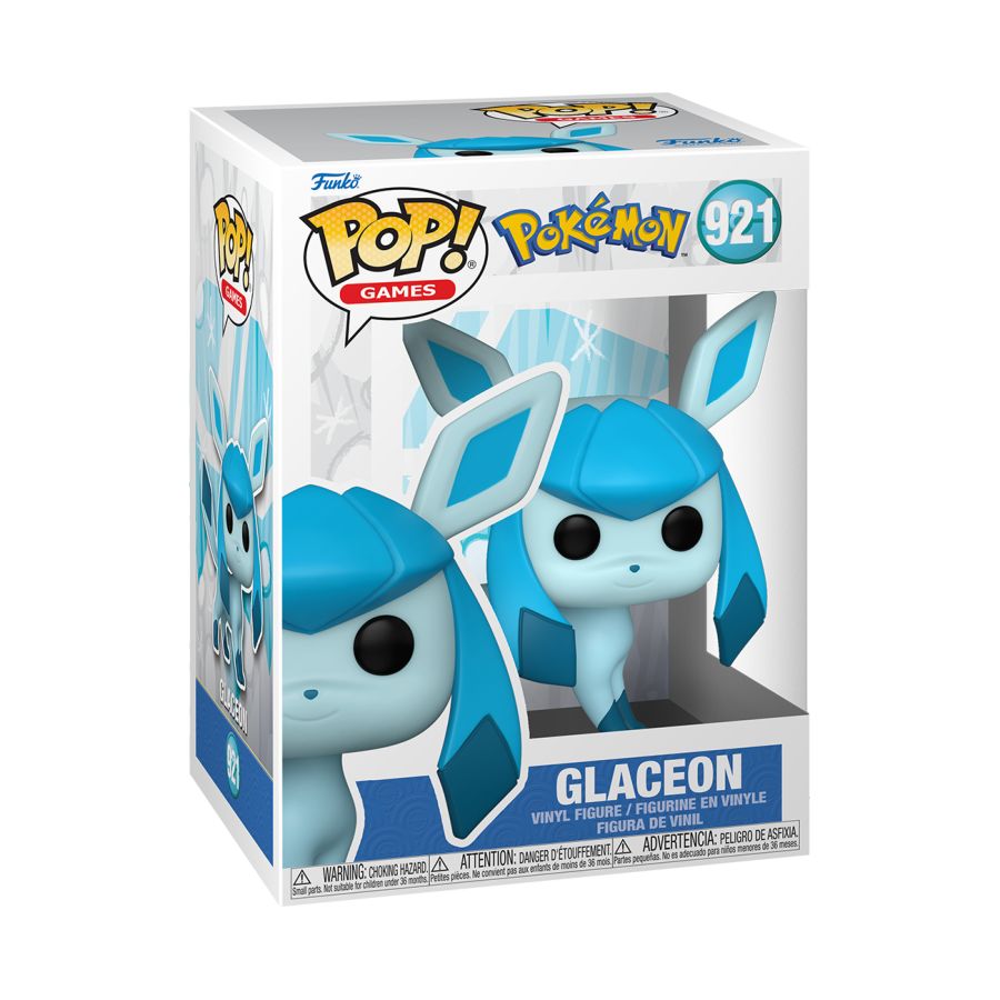 Blue themed deer like Pokémon, Glaceon action figure. Pokemon - Glaceon Pop! Vinyl