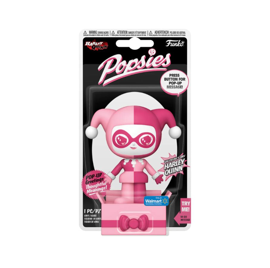 Pink and white Funko Pop! vinyl figure in packaging with visible branding on a white background