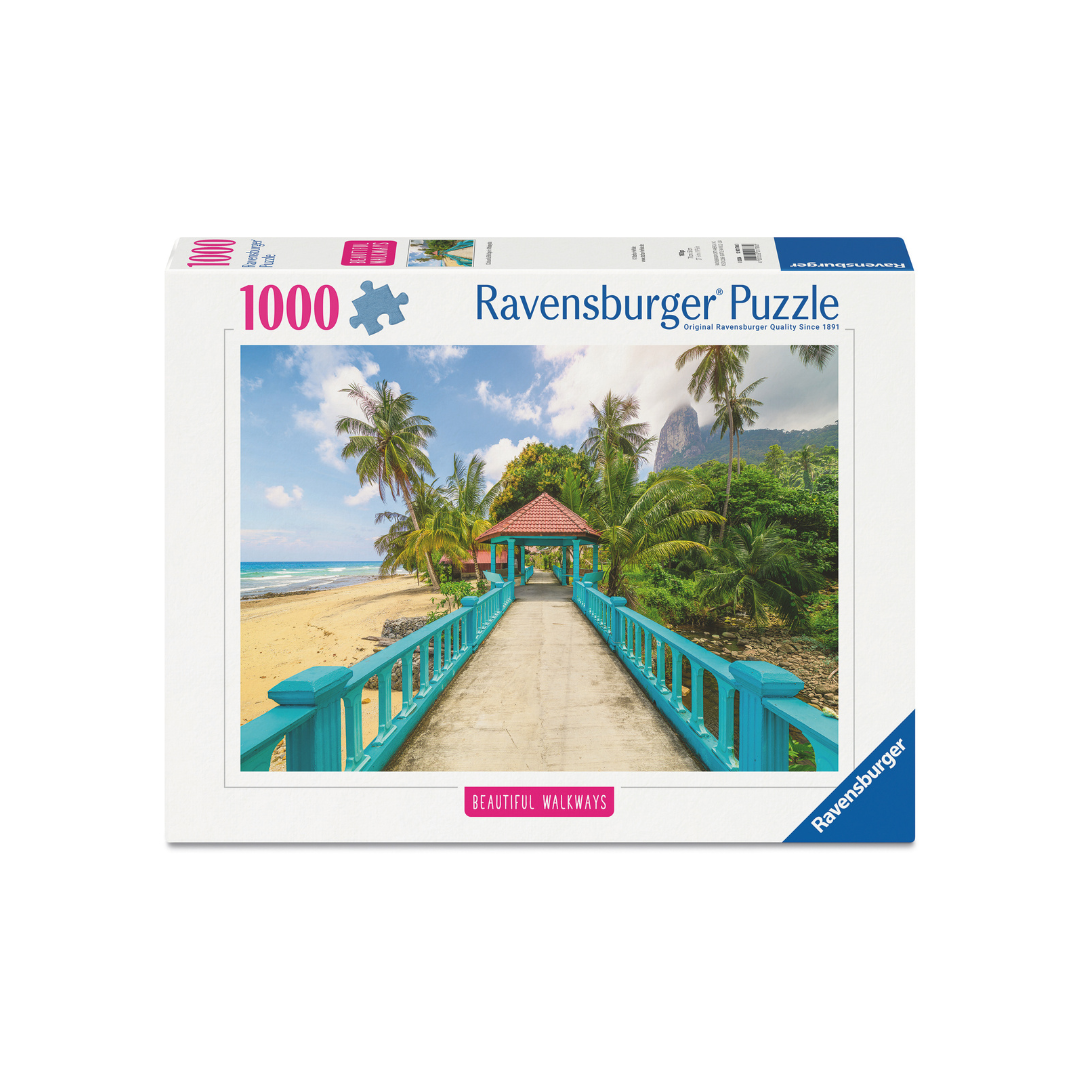 Ravensburger - Colorful Bridge in Malaysia 1000 piece puzzle on white background