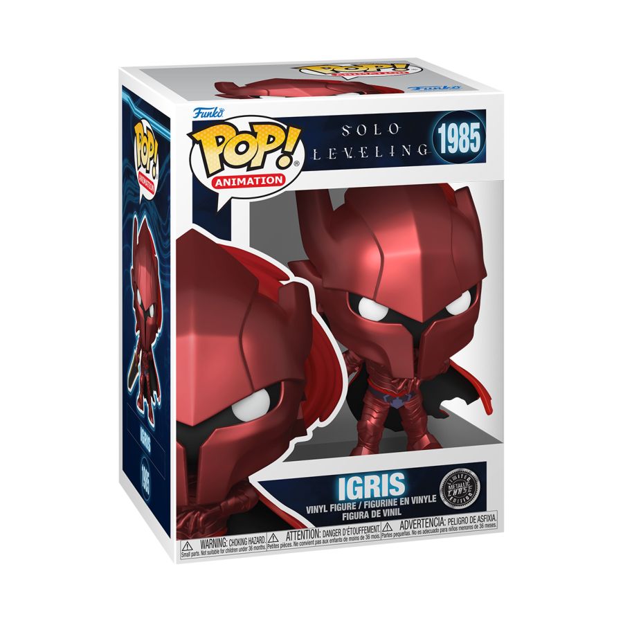 Igris action figure, red chase edition in Funko packaging. 