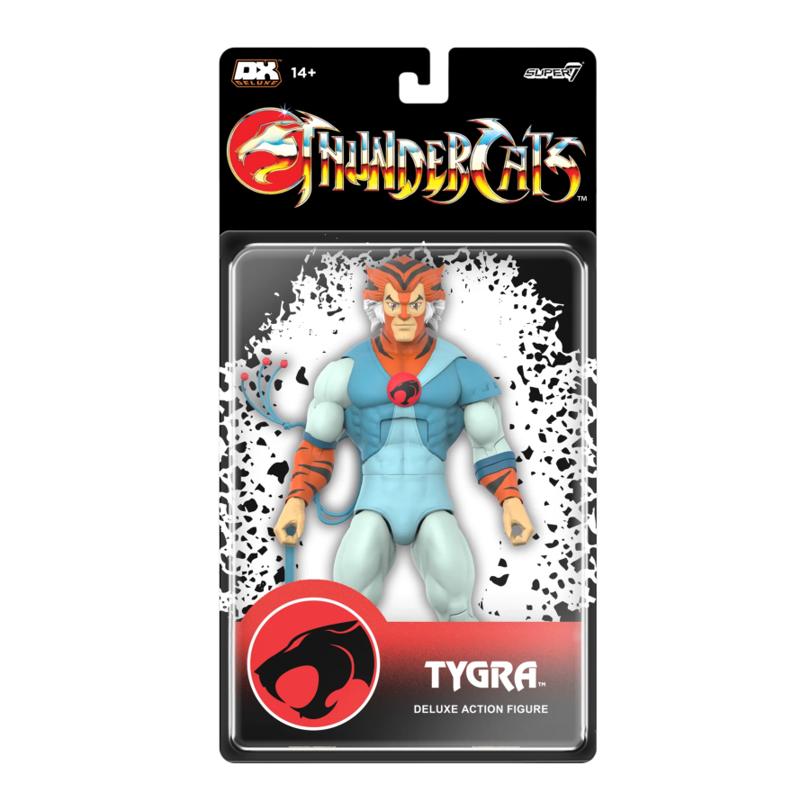 Tygra action figure in packaging with ThunderCats logo