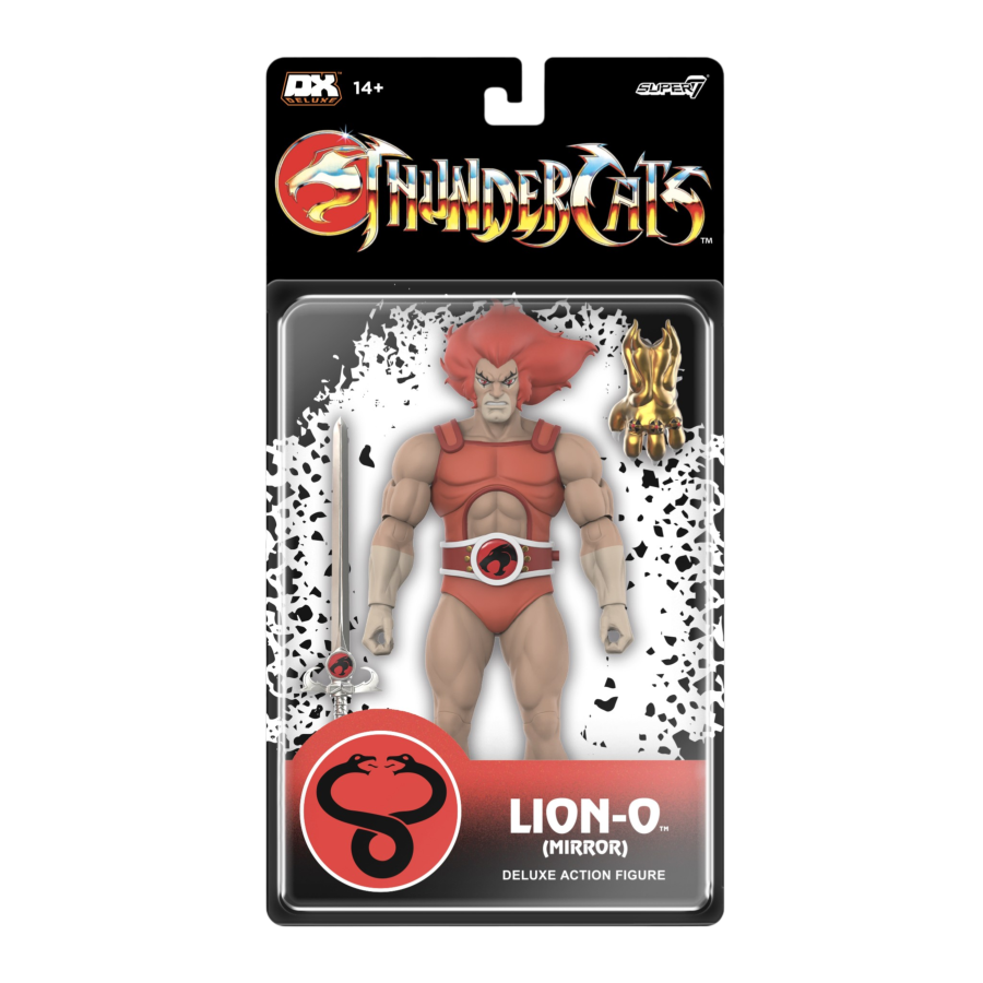 Thundercats Lion-O action figure packaging on a white background