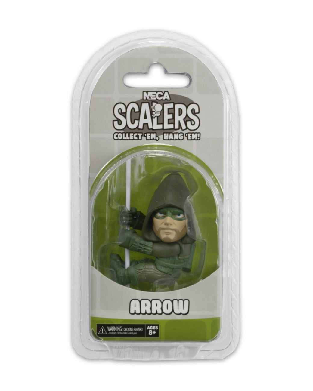 Packaged figure of Arrow from the DC comics TV show 'Arrow' with NECA branding. Scalers - 2" Series 5 Arrow.