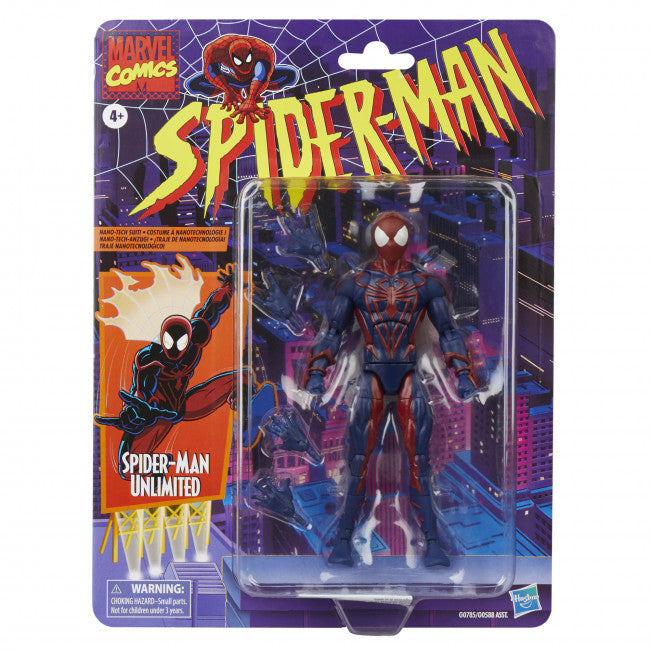 Spider-Man action figure in packaging with Marvel Comics branding