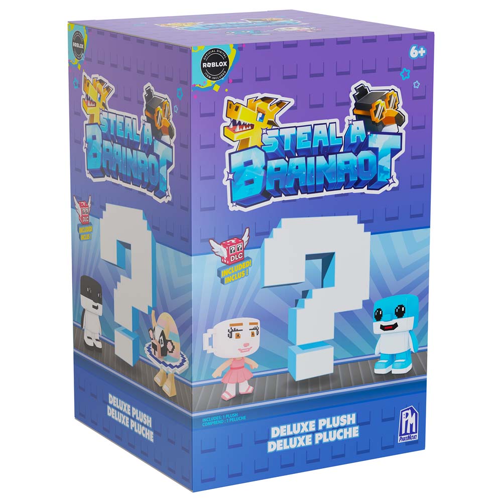 Roblox branded purple box.