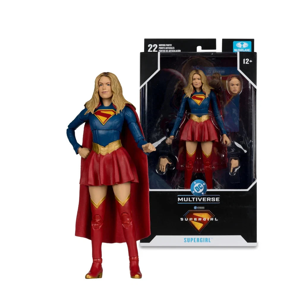 Superman action figure with packaging on a white background