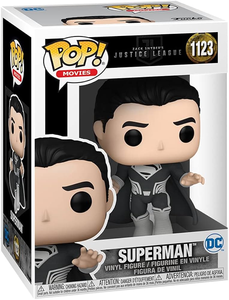 Image contains, Superman Action figure floating with his hand stretched out. Superman Justice League - Pop Vinyl!