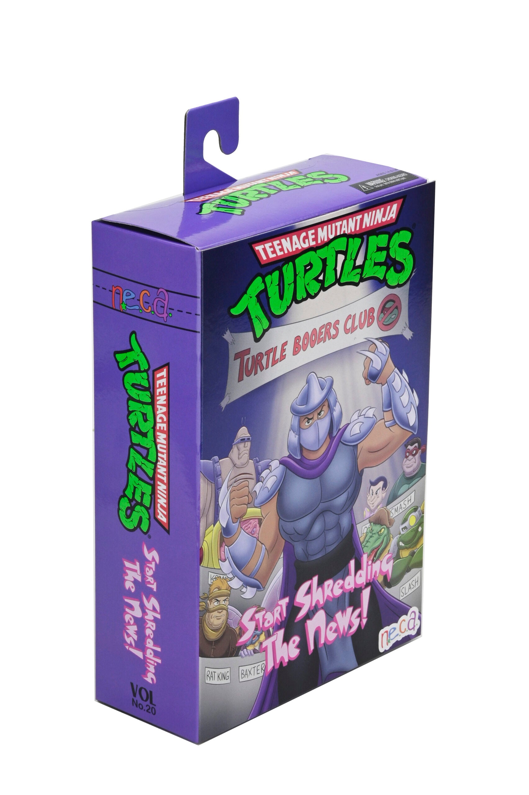 Box of Teenage Mutant Ninja Turtles with purple and green design
