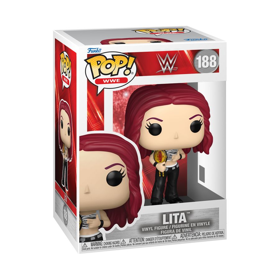 Funko Pop! WWE Lita vinyl figure in packaging on a white background