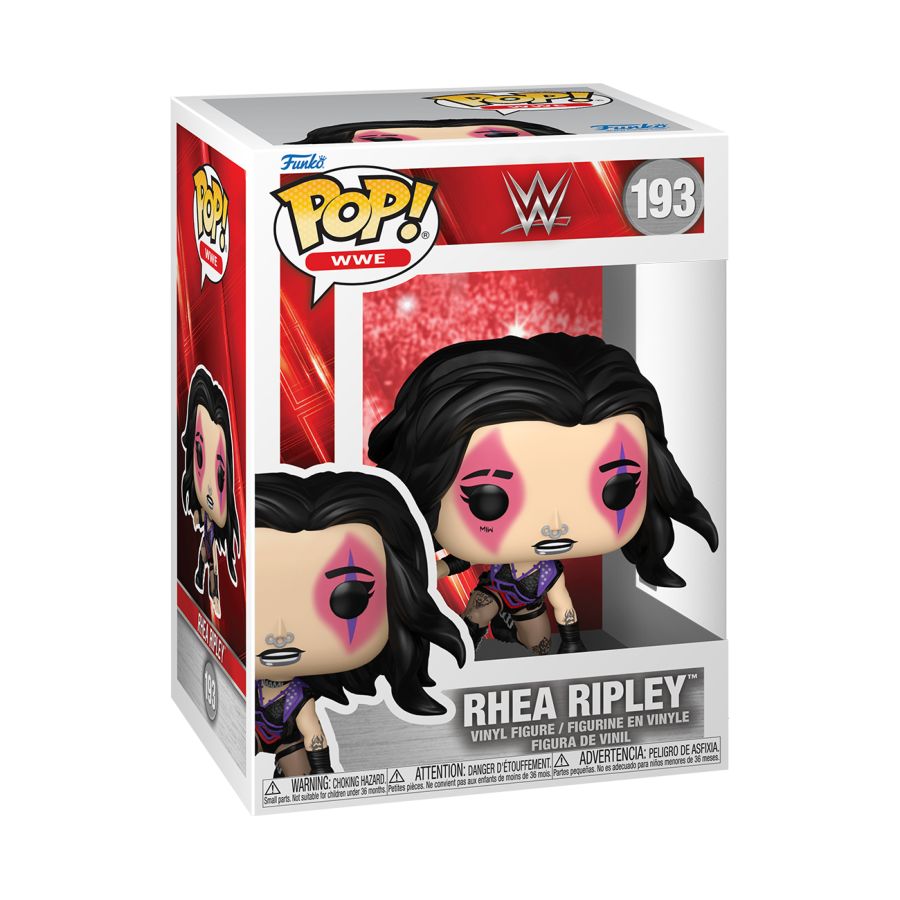 Rhea Ripley Pop in Pop! Vinyl packaging.