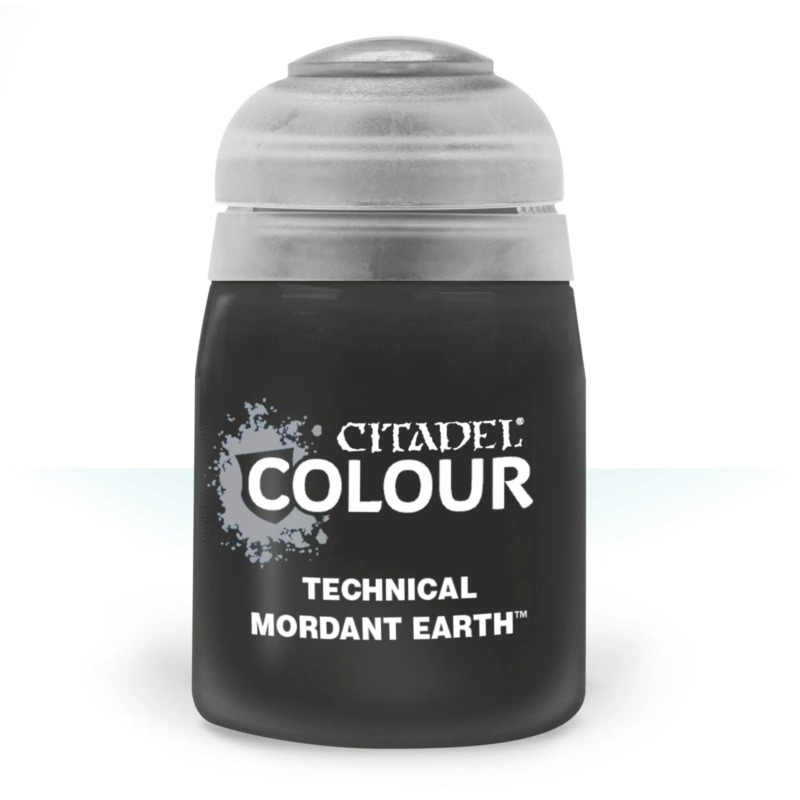 Bottle of Citadel Mordant earth Technical paint, 24ML. Warhammer Citadel Technical: Mordant Earth