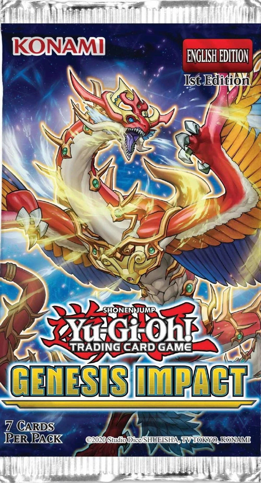 Konami Yu-Gi-Oh! Trading Card Game Genesis Impact packaging with dragon illustration