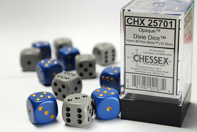 Dixie Dice by Chessex with packaging on a white background