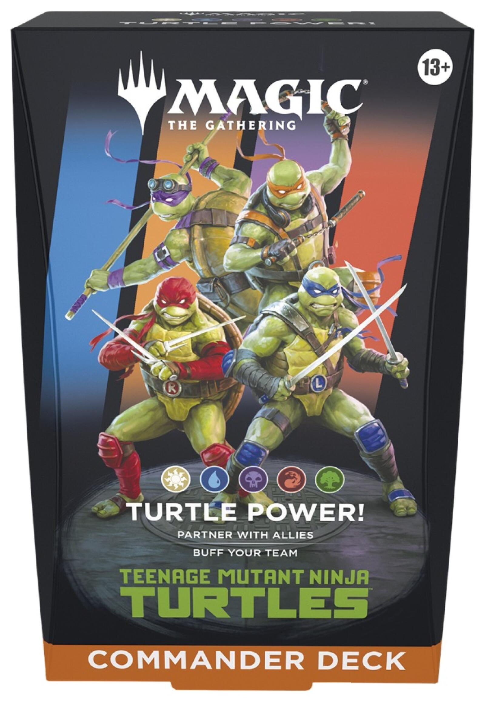 Magic the Gathering Teenage Mutant Ninja Turtles Commander 1 Deck on a white back