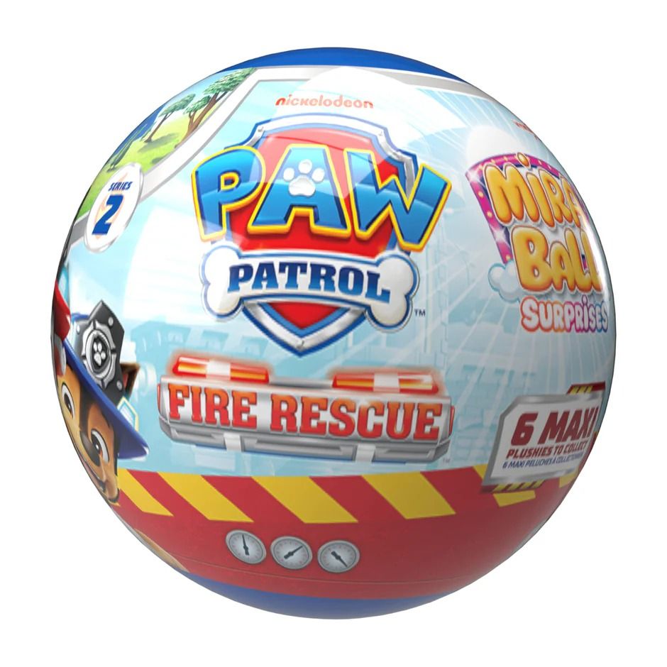 Paw Patrol fire rescue ball with colorful design on a white background