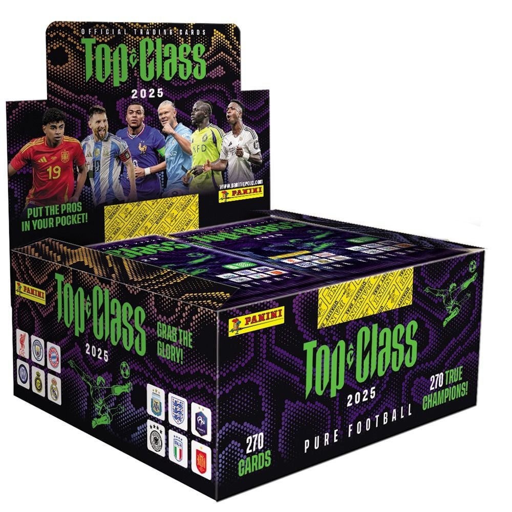 PANINI Top Class 2025 Soccer Trading Cards Booster Box PANINI Top Class 2025 Soccer Trading Cards Booster Box