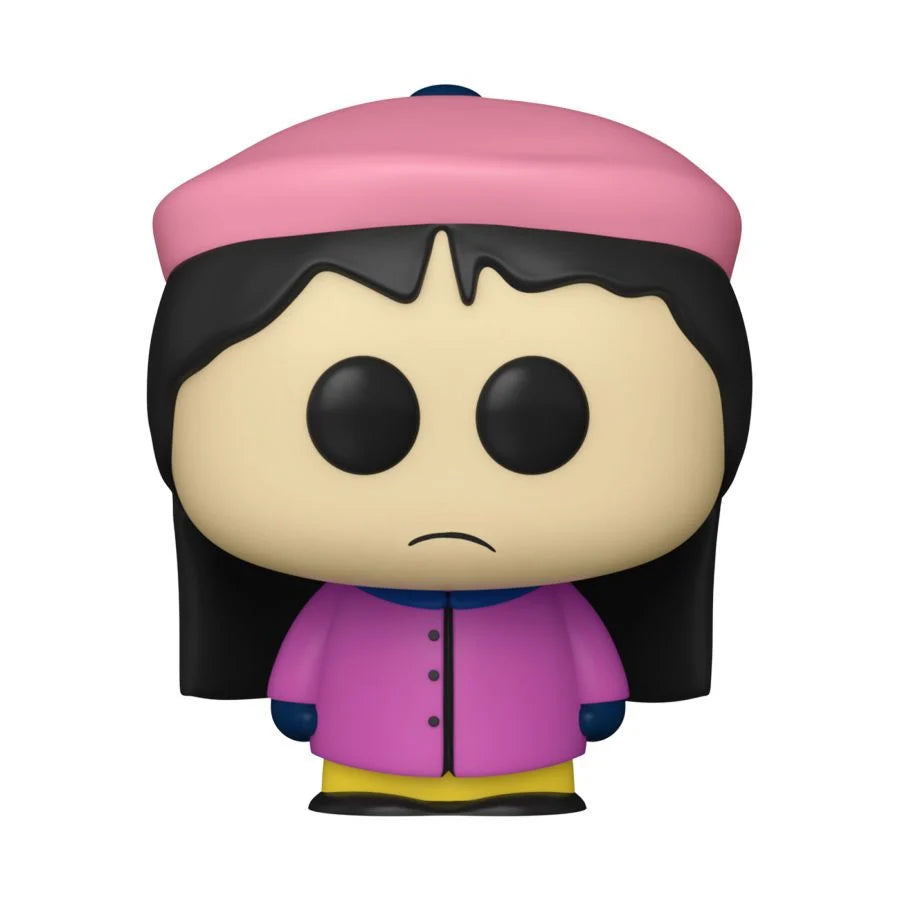 Funko Pop! vinyl figure with a pink hat and coat on a white background